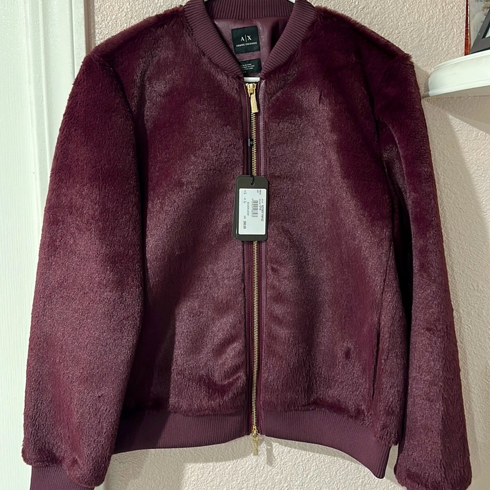 Armani Exchange Plum Blouson Jacket.